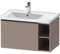 Duravit D-Neo, meuble sous-lavabo mural, largeur 784 x profondeur 452mm, 1x porte, avec poignée, DE425804343, DE425804343, Colorazione: Basalto opaco decoro opaco