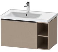 Duravit D-Neo, meuble sous-lavabo mural, largeur 784 x profondeur 452mm, 1x porte, avec poignée, DE425807575, DE425807575, Colorazione: lino