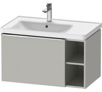 Duravit D-Neo Meuble sous-lavabo suspendu, 784x440x452mm, 1 tiroir, 1 compartiment ouvert sur le côté droit, avec poignée chromée, DE4258010070000, DE4258010070000, Colorazione: Decoro grigio cemento 