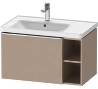 Duravit D-Neo Meuble sous-lavabo suspendu, 784x440x452mm, 1 tiroir, 1 compartiment ouvert sur le côté droit, avec poignée chromée, DE4258010750000, DE4258010750000, Colorazione: Decoro opaco in lino