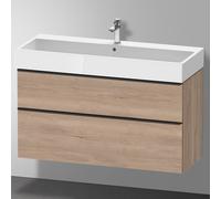 Duravit D-Neo bâti-support lavabo suspendu, 1184x625x442mm, 1 tiroir, avec poignée diamant noir, DE43750BD550000, DE43750BD550000, Colorazione: Rovere marmorizzato Decorazione