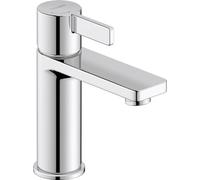 Duravit D-Neo Rubinetto bagno lavabo, Taglia M (altezza bocca 110 mm), Miscelatore lavabo bagno senza saltarello, Rubinetti bagno con funzione FreshStart, cromo