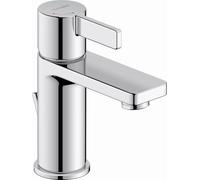 Duravit D-Neo miscelatore monocomando per lavabo S FreshStart, in posizione centrale acqua fredda, sporgenza 94 mm, con set di scarico,DE1011001010