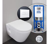 Duravit D-Neo set completo WC a parete con elemento incasso neeos,, 2578092000+16601WH#SET, D-Neo bianco [WC > WC]