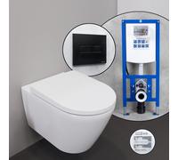 Duravit D-Neo set completo WC sospeso con elemento incasso neeos,, 2577092000+16601BM#SET, D-Neo bianco [WC > WC con Elementi Incasso]
