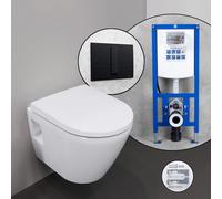 Duravit D-Neo set completo WC sospeso con elemento incasso neeos,, 45870900A1+16791BM#SET, D-Neo bianco [WC > WC con Elementi Incasso]