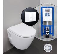 Duravit D-Neo set completo WC sospeso con elemento incasso neeos,, 45870900A1+16791WH#SET, D-Neo bianco [WC > WC con Elementi Incasso]