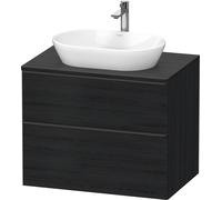 Duravit D-Neo, sous-lavabo en console suspendu, 800x664x550mm, 1x tiroir, 1x tiroir, avec poignée noir diamant, DE49670BD160000, DE49670BD160000, Colorazione: Rovere nero opaco