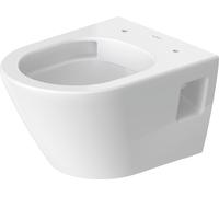 Duravit D-Neo WC suspendu Compact, chasse deau basse, sortie horizontale, sans rebord, 370x480x400mm, 2587092000, 2587092000, Colorazione: Bianco con HygieneGlaze