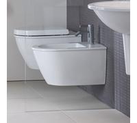 Duravit Darling New - Bidet sospeso, 1 foro per miscelatore, WonderGliss, bianco alpino 22491500001