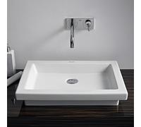 Lavabo top Duravit 2° piano 58cm, lavabo interno, bianco, colorazione: Bianco