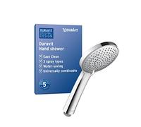 Duravit Doccetta Portatile, Soffione Doccia con 3 Tipi di Getto - EasyClean Anticalcare, MinusFlow Risparmio Idrico, Finitura Cromata, Garanzia 5 Anni