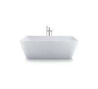 Duravit DuraSquare Baignoire en pose libre, 2 pentes de dos, avec garniture d'écoulement, 1850x850mm, blanc mat, 700430000000000, 700430000000000