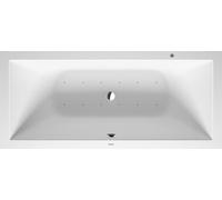 Duravit Whirlpool DuraSquare DuraSquare DuraSolid A 1800x950mm Versione da incasso con due inclinazioni posteriori, telaio, set di scarico e troppopieno, Airsystem - 760426000AS0000