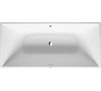 Duravit DuraSquare Bains à remous, en pose libre, double dos inclinés, habillage sans soudure, bâti-support, garniture de vidage et de trop-plein, Airsystem, 1850x850mm, 760430000AS0000, 760430000AS00