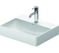 Duravit DuraSquare lavabo Compact, 50x40cm, sans percement pour la robinetterie, sans trop-plein, partie inférieure vitrifiée, 2356500070, 2356500070, Colorazione: Bianco