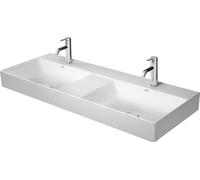Duravit DuraSquare lavabo double, meuble lavabo double 120x47cm, sans trou pour robinet, sans trop-plein, avec banc trou pour robinet, 2353120070, 2353120070, Colorazione: Bianco