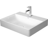 Duravit DuraSquare lavabo pour meuble, 60x47cm, 1 trou pour robinet, sans trop-plein, dessous poncé et émaillé, 2353600071, 2353600071, Colorazione: Bianco
