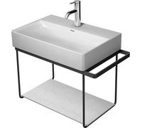 Duravit DuraSquare intarsio in vetro 57x31cm, per console metalliche 003113/ 003114, Colorazione: Nero