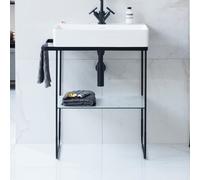Duravit DuraSquare struttura per lavabo, 0031134600, DuraSquare nero opaco [Mobili da Bagno > Mobili Complementari]