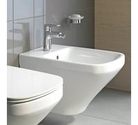 Bidet da parete Duravit DuraStyle 54cm con troppopieno, con panca per rubinetto, 1 foro per rubinetto, Colorazione: Bianco con Wondergliss - 22871500001