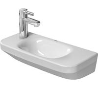 Lavabo Duravit DuraStyle 50cm con troppopieno, con panca per rubinetto, foro per rubinetto a sinistra, colorazione: Bianco