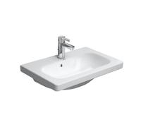 Lavabo per mobili Duravit DuraStyle Compact 63,5cm con troppopieno, con panca per rubinetto, 1 foro per rubinetto, Colorazione: Bianco