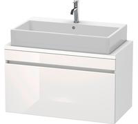 Duravit DuraStyle meuble sous-lavabo Console compact, 1 tiroir, 900mm, DS530302218, DS530302218, Colorazione: Bianco ad alta brillantezza Decor / Bianco opaco Decor bianco opaco