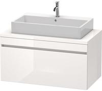 Duravit DuraStyle meuble sous-lavabo pour console, 1 tiroir, 1000mm, DS531404918, DS531404918, Colorazione: Grafite opaco Decor / Bianco opaco Decor opaco