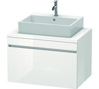 Duravit DuraStyle meuble sous-lavabo pour console, 1 tiroir, 800mm, DS531202222, DS531202222, Colorazione: Decoro bianco lucido