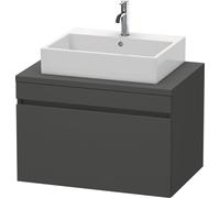 Duravit DuraStyle meuble sous-lavabo pour console, 1 tiroir, 800mm, DS531204949, DS531204949, Colorazione: Grafite opaco Decor