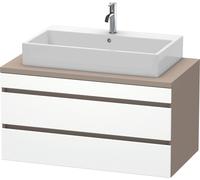 Duravit DuraStyle meuble sous-lavabo pour console, 2 tiroirs, 1000mm, DS531901843, DS531901843, Colorazione: Bianco opaco / Basalto opaco
