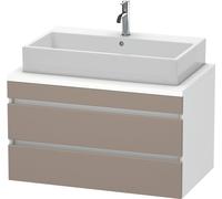 Duravit DuraStyle meuble sous-lavabo pour console, 2 tiroirs, 900mm, DS531804318, DS531804318, Colorazione: Basalto Opaco / Bianco Opaco