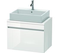 Duravit DuraStyle meuble sous-lavabo pour console compacte, 1 tiroir, 700mm, DS530104318, DS530104318, Colorazione: Basalto Opaco / Bianco Opaco