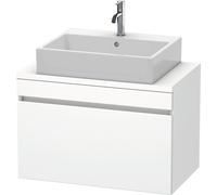 Duravit DuraStyle meuble sous-lavabo pour console compacte, 1 tiroir, 800mm, DS530201818, DS530201818, Colorazione: Bianco Opaco / Bianco Opaco