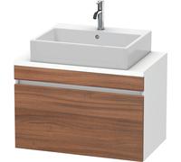 Duravit DuraStyle meuble sous-lavabo pour console compacte, 1 tiroir, 800mm, DS530207918, DS530207918, Colorazione: Noce Decorazione Naturale / Bianco Decorazione Opaca