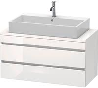 Duravit DuraStyle meuble sous-lavabo pour console compacte, 2 tiroirs, 1000mm, DS530902222, DS530902222, Colorazione: Decoro bianco lucido