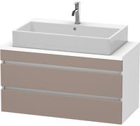 Duravit DuraStyle meuble sous-lavabo pour console compacte, 2 tiroirs, 1000mm, DS530904318, DS530904318, Colorazione: Basalto Opaco / Bianco Opaco