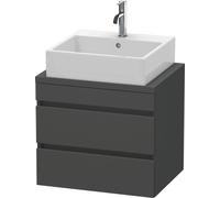Duravit DuraStyle meuble sous-lavabo pour console compacte, 2 tiroirs, 600mm, DS530504949, DS530504949, Colorazione: Grafite opaco Decor