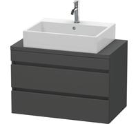 Duravit DuraStyle meuble sous-lavabo pour console compacte, 2 tiroirs, 800mm, DS530704949, DS530704949, Colorazione: Grafite opaco Decor