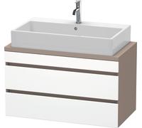 Duravit DuraStyle meuble sous-lavabo pour console compacte, 2 tiroirs, 900mm, DS530801843, DS530801843, Colorazione: Bianco opaco / Basalto opaco