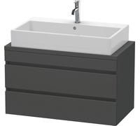 Duravit DuraStyle meuble sous-lavabo pour console compacte, 2 tiroirs, 900mm, DS530804949, DS530804949, Colorazione: Grafite opaco Decor