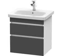 Duravit DuraStyle meuble sous-lavabo suspendu 6480, 2 tiroirs, 580mm, pour DuraStyle, DS648004918, DS648004918, Colorazione: Grafite opaco Decor / Bianco opaco Decor opaco