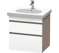 Duravit DuraStyle meuble sous-lavabo suspendu 6483, 2 tiroirs, 600mm, pour D-Code, DS648301843, DS648301843, Colorazione: Bianco opaco / Basalto opaco