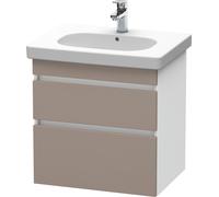 Duravit DuraStyle meuble sous-lavabo suspendu 6483, 2 tiroirs, 600mm, pour D-Code, DS648304318, DS648304318, Colorazione: Basalto Opaco / Bianco Opaco