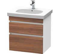 Duravit DuraStyle meuble sous-lavabo suspendu 6483, 2 tiroirs, 600mm, pour D-Code, DS648307918, DS648307918, Colorazione: Noce Decorazione Naturale / Bianco Decorazione Opaca