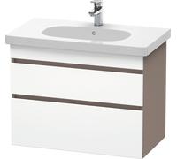 Duravit DuraStyle Meuble sous-lavabo suspendu 6484, 2 tiroirs, 800mm, pour code D, DS648401843, DS648401843, Colorazione: Bianco opaco / Basalto opaco
