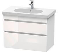 Duravit DuraStyle Meuble sous-lavabo suspendu 6484, 2 tiroirs, 800mm, pour code D, DS648402218, DS648402218, Colorazione: Bianco ad alta brillantezza Decor / Bianco opaco Decor bianco opaco
