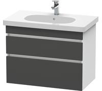 Duravit DuraStyle Meuble sous-lavabo suspendu 6484, 2 tiroirs, 800mm, pour code D, DS648404918, DS648404918, Colorazione: Grafite opaco Decor / Bianco opaco Decor opaco