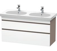 Duravit DuraStyle meuble sous-lavabo suspendu 6486, 2 tiroirs, 1200mm, pour D-Code, DS648601843, DS648601843, Colorazione: Bianco opaco / Basalto opaco